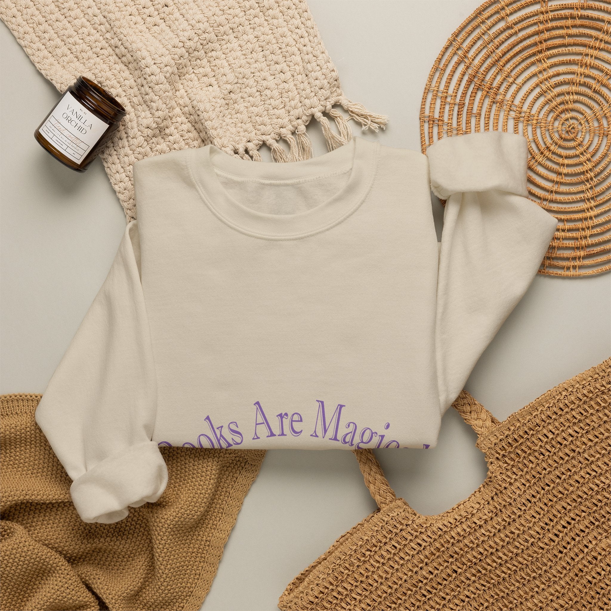 Books Are Magical Graphic Design Sweatshirt — Open Book Design for Readers & Book Lovers