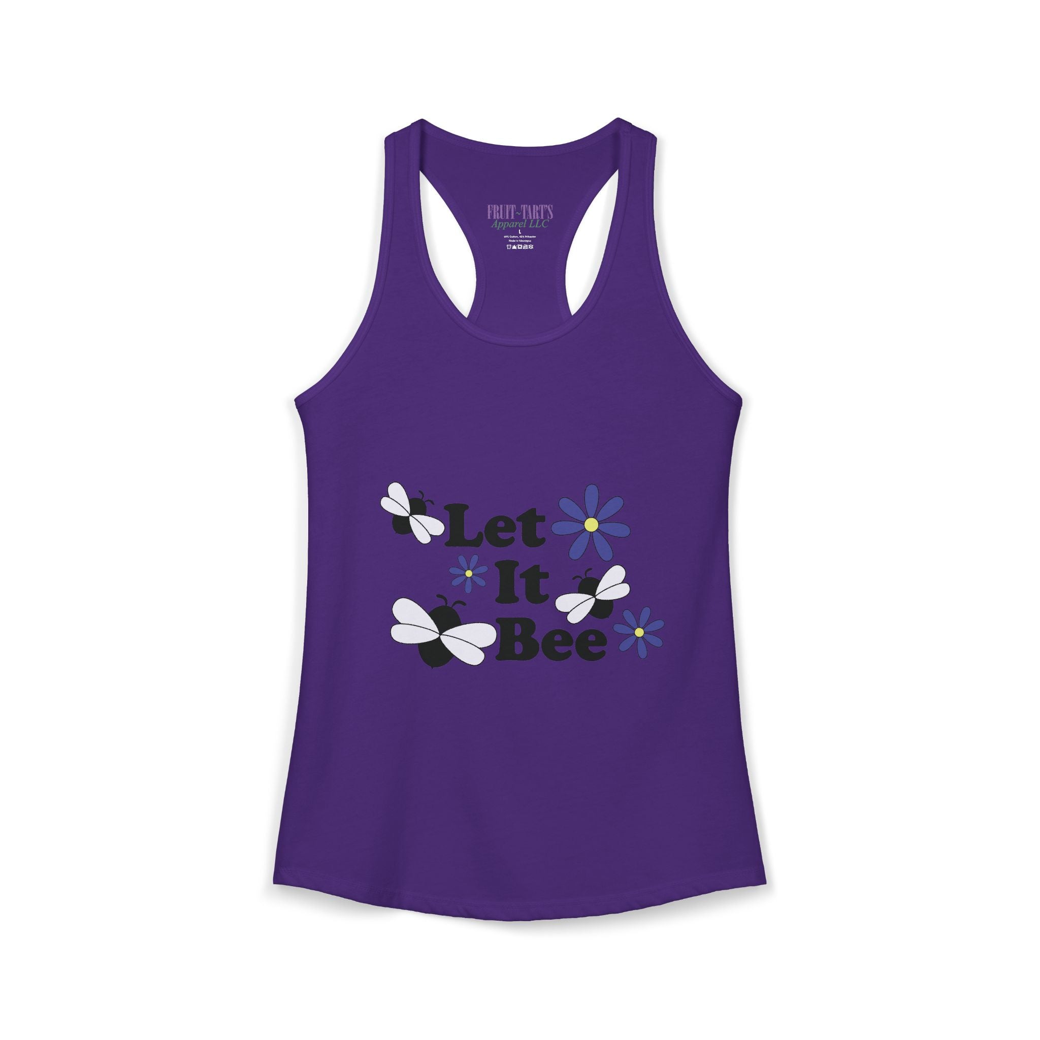 Let It Bee Graphic Design Tank-Top — Cute Bees & Flowers