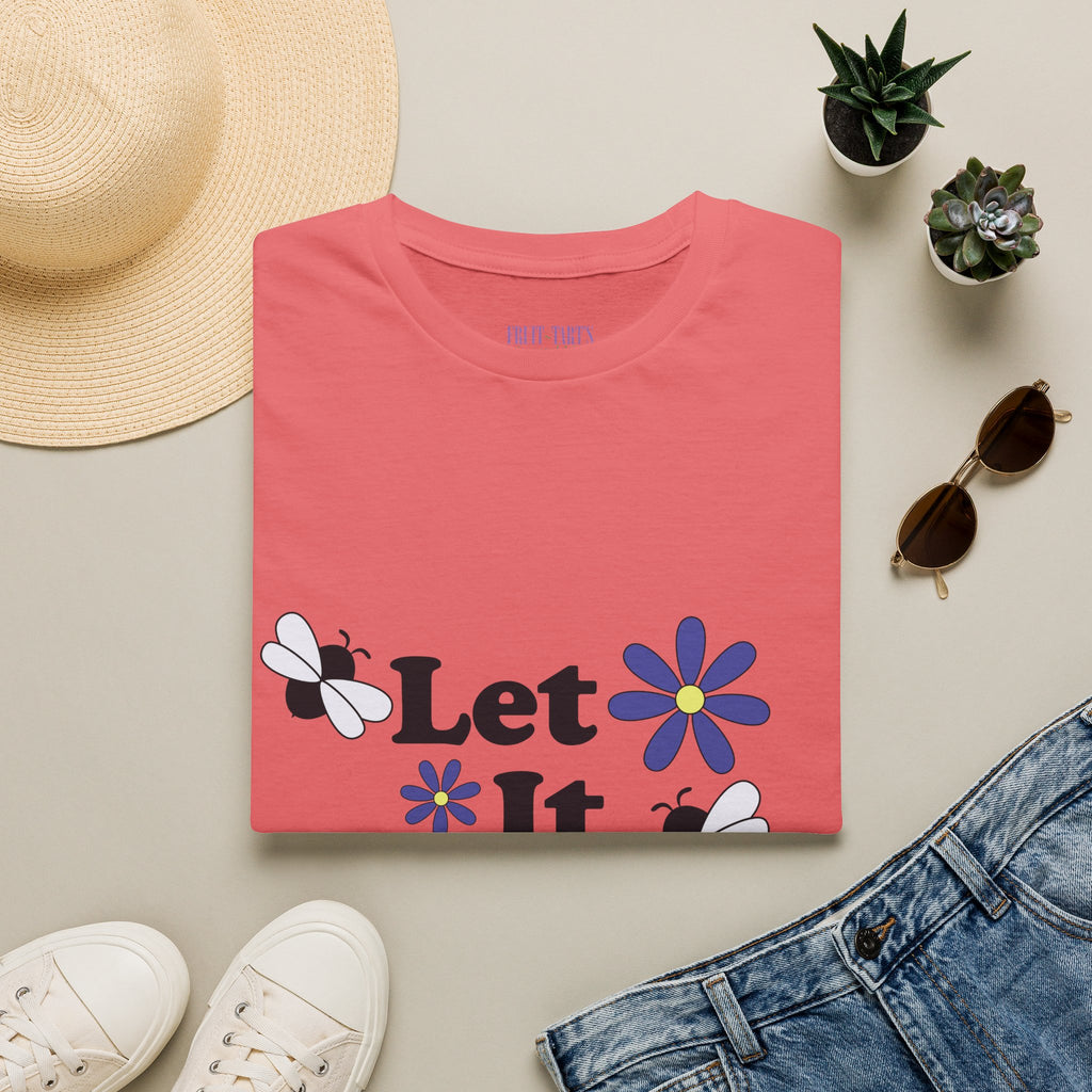Let It Bee Graphic Design T-Shirt — Cute Bees & Flowers