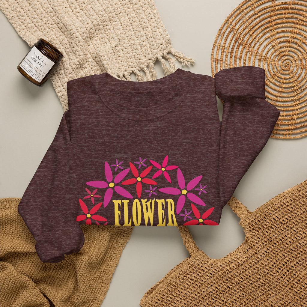 Flower Child Graphic Design Sweatshirt — Retro Floral Style
