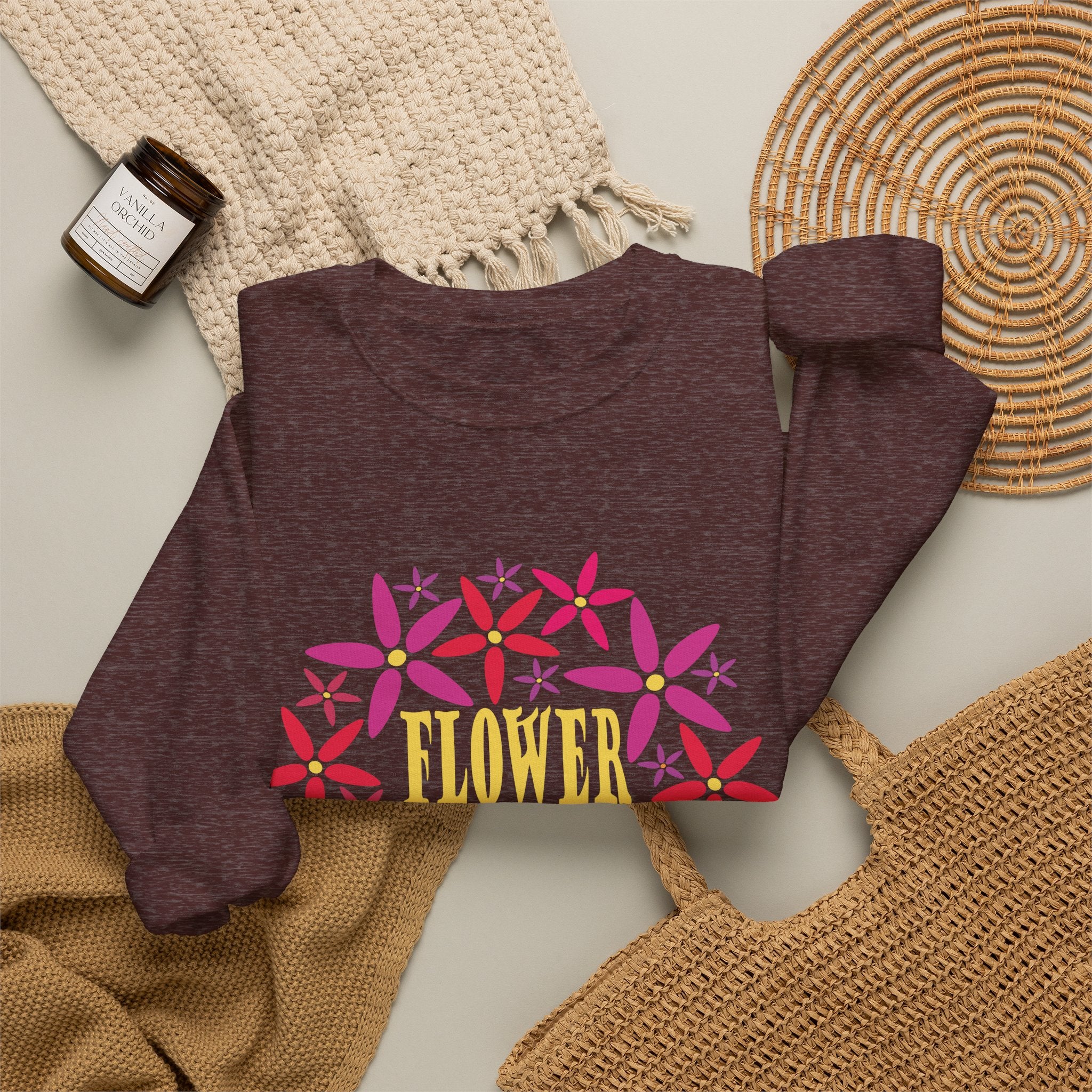Flower Child Graphic Design Sweatshirt — Retro Floral Style