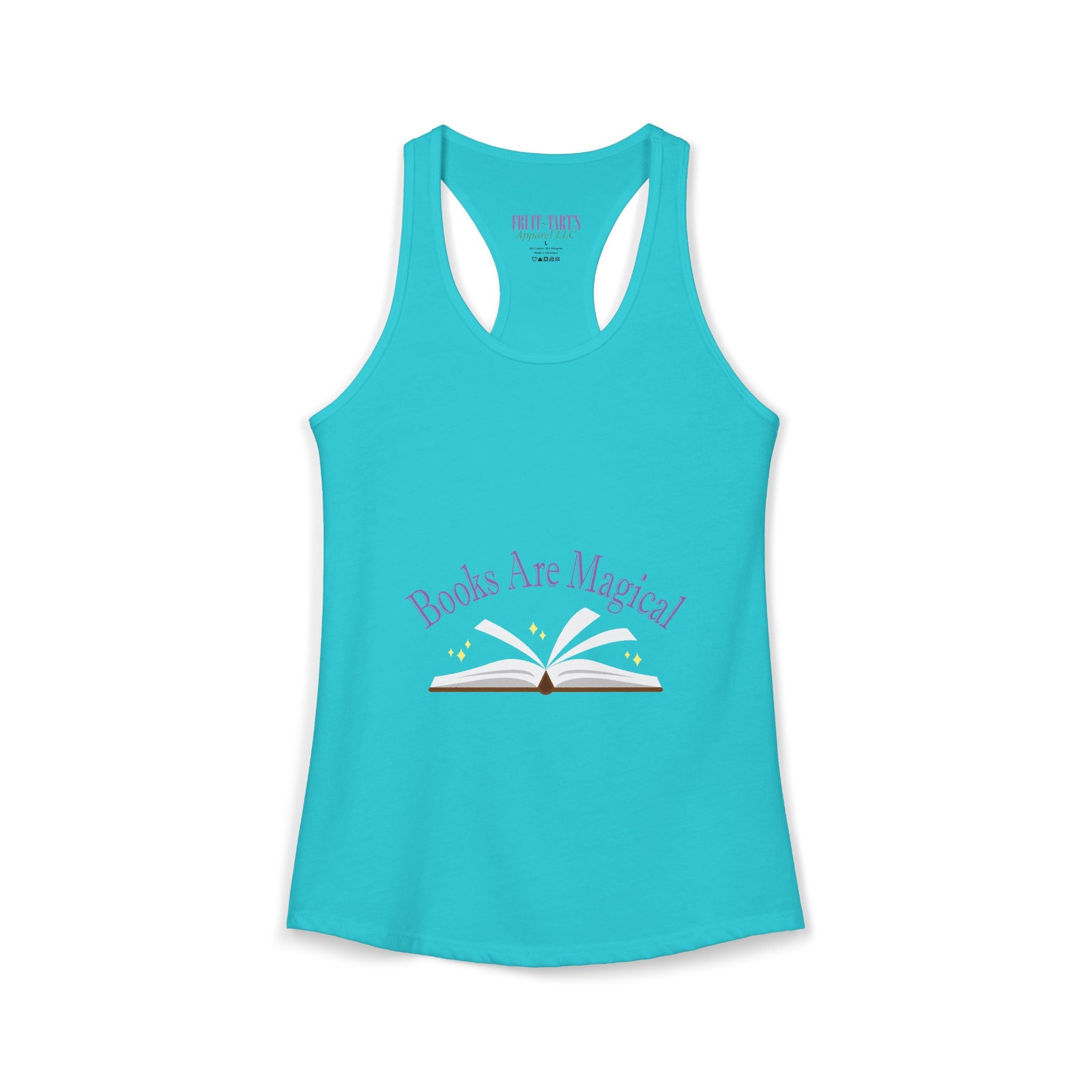 Books Are Magical Graphic Design Tank-Top — Open Book Design for Readers & Book Lovers