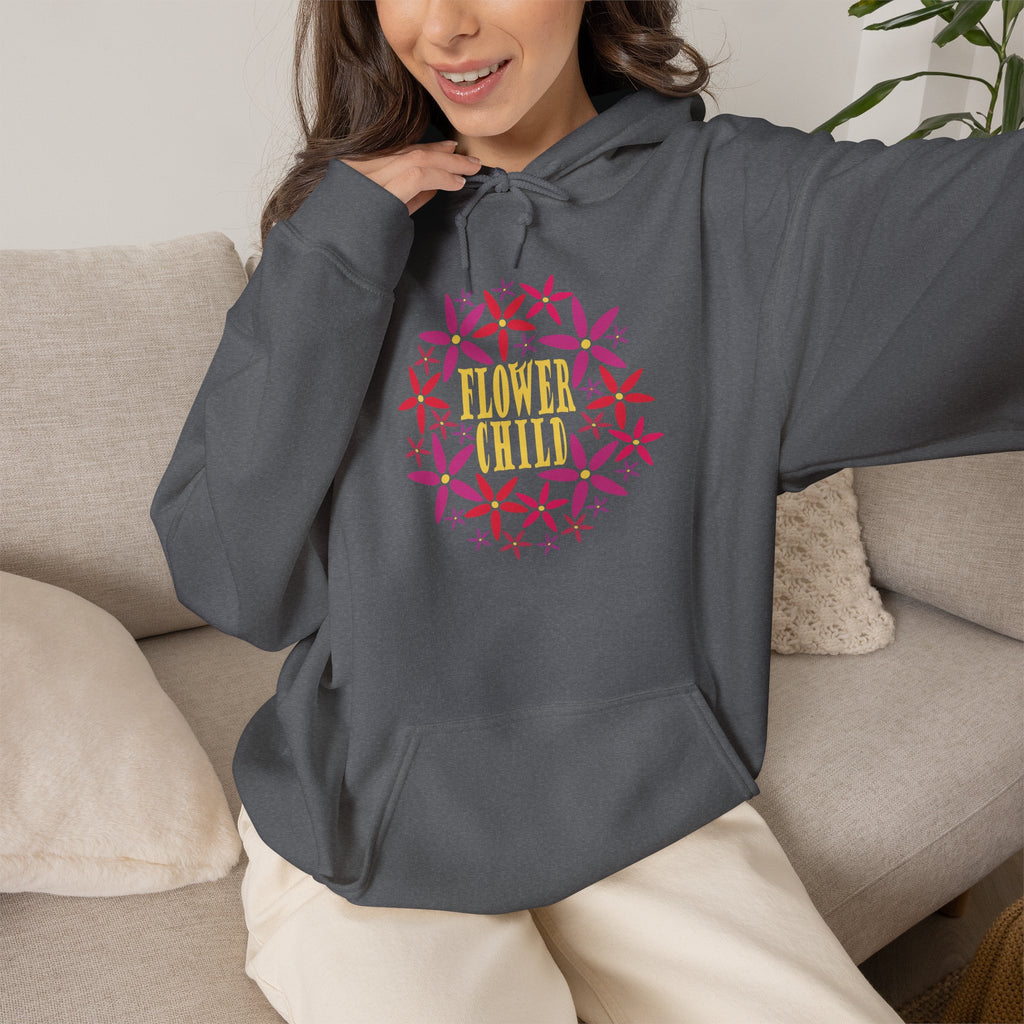 Flower Chil Graphic Design Hoodie — Retro Floral Style