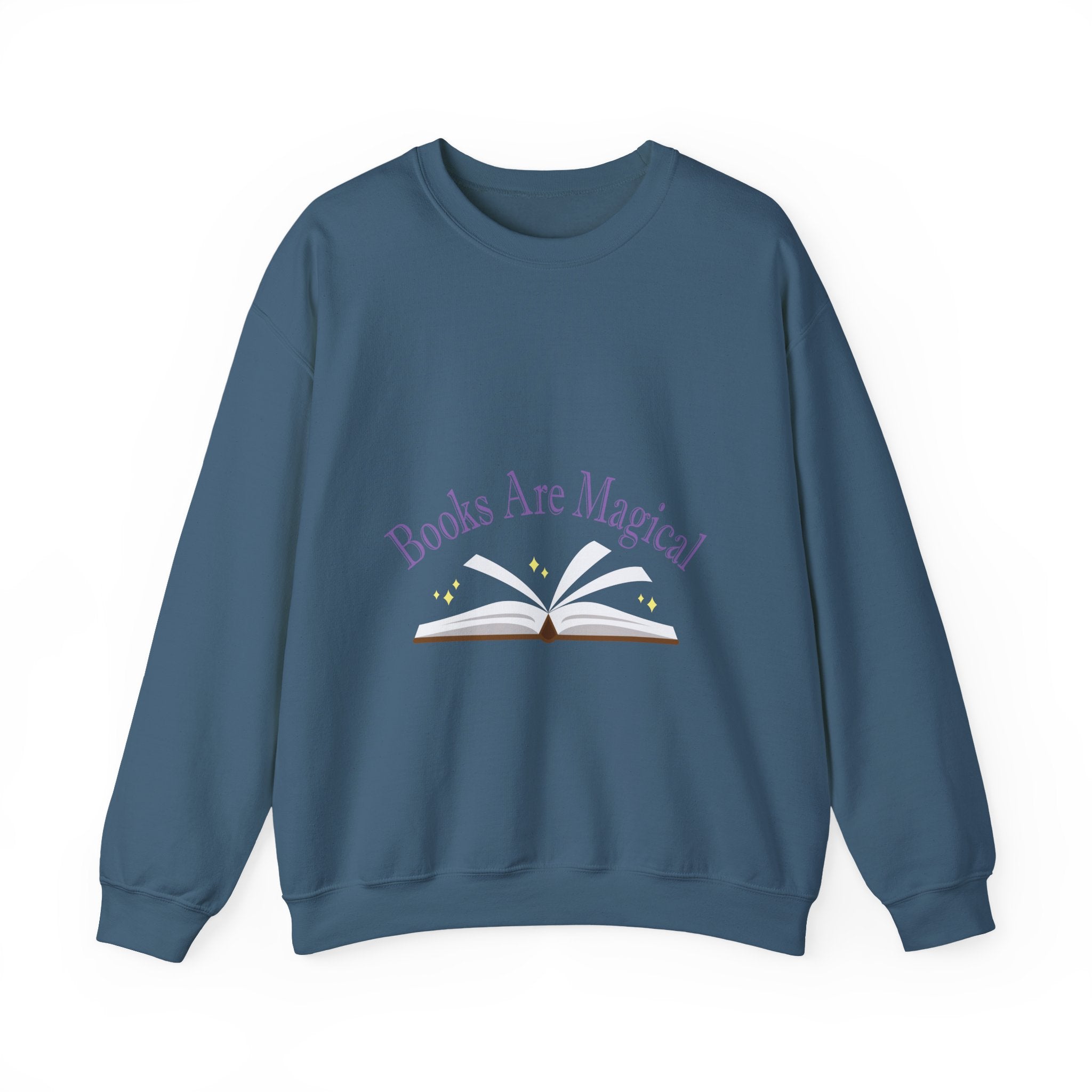 Books Are Magical Graphic Design Sweatshirt — Open Book Design for Readers & Book Lovers