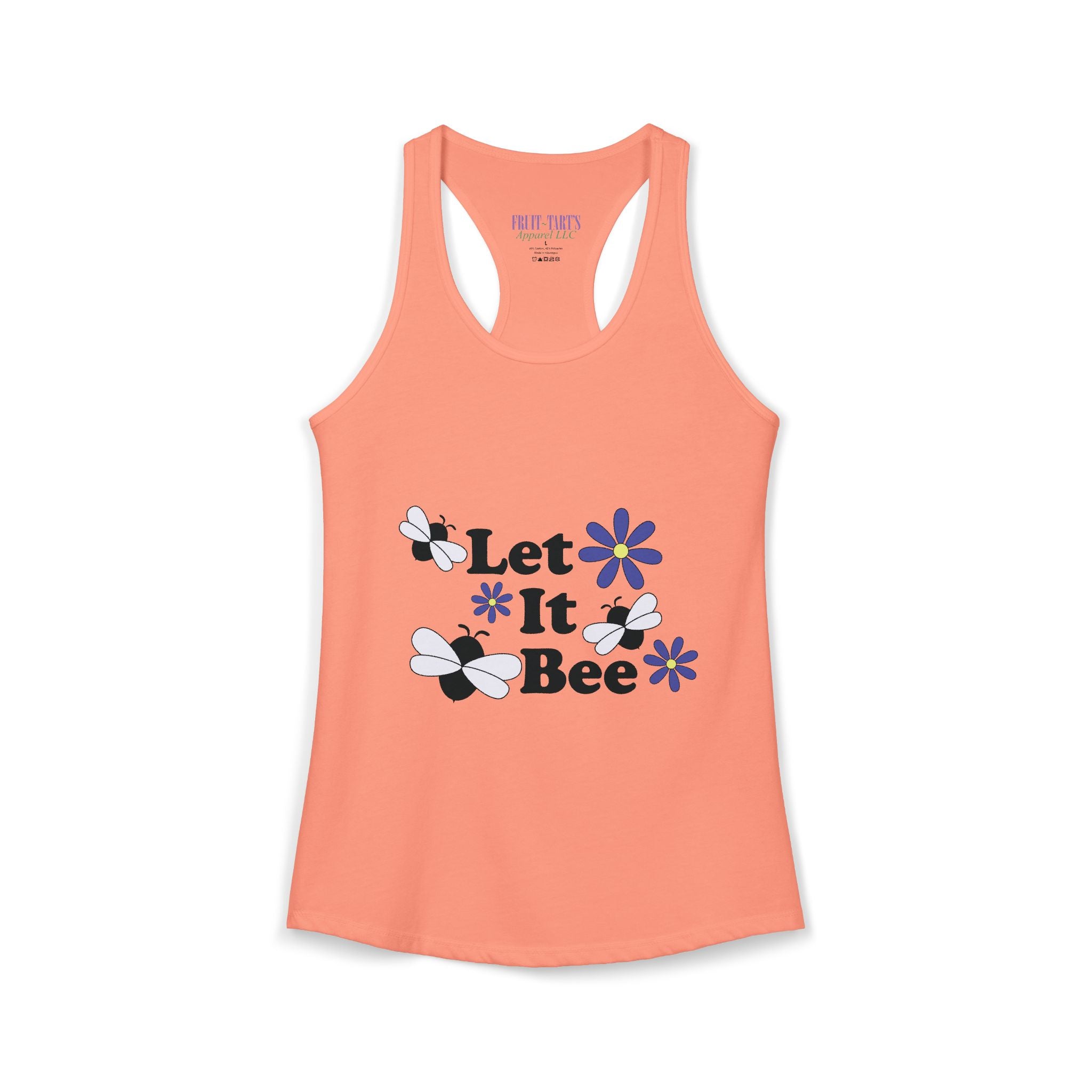 Let It Bee Graphic Design Tank-Top — Cute Bees & Flowers