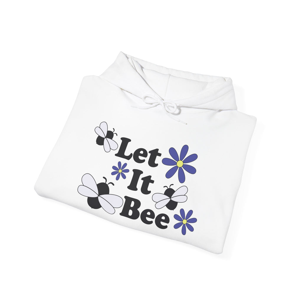 Let It Bee Graphic Design Hoodie – Cute Bees & Flowers