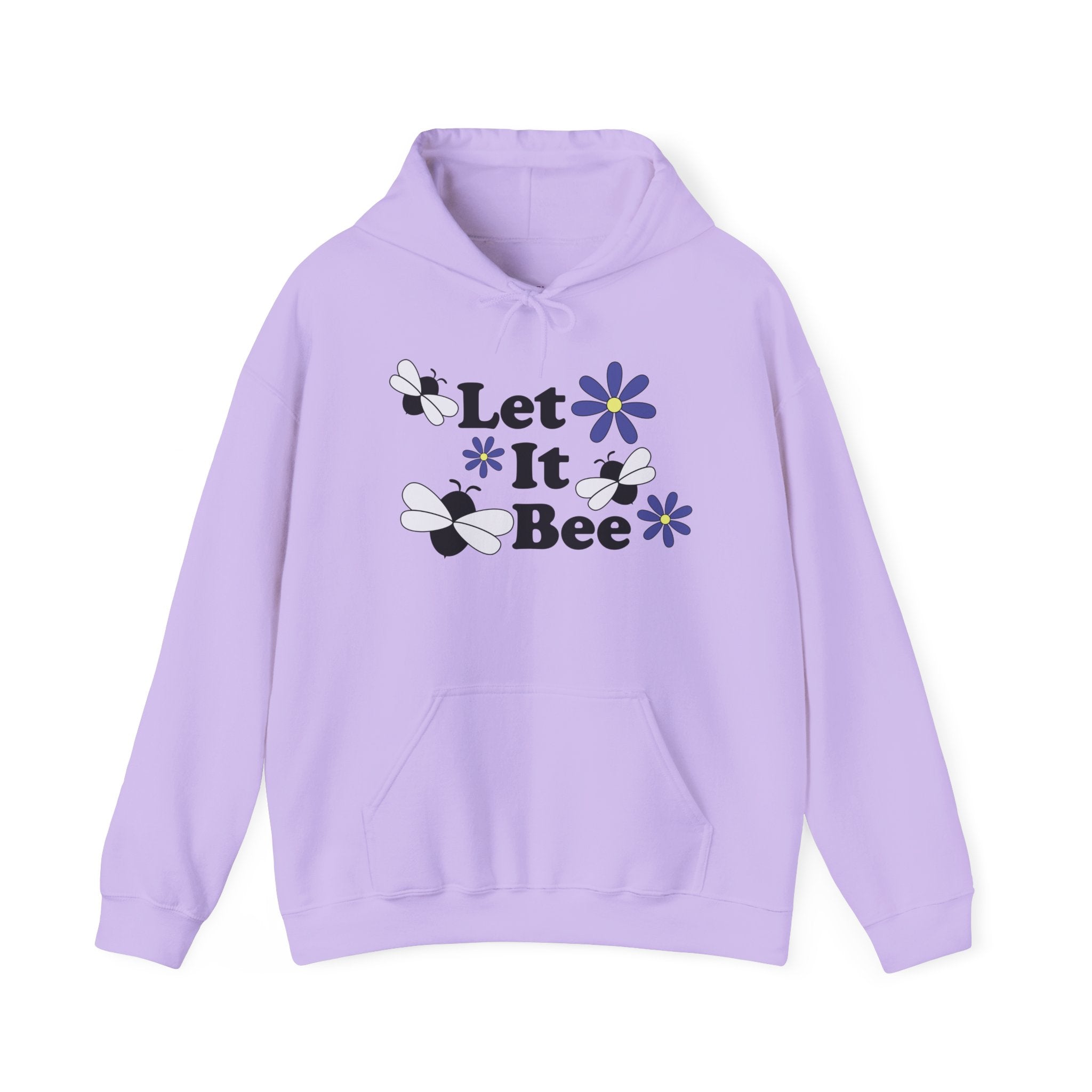 Let It Bee Graphic Design Hoodie – Cute Bees & Flowers
