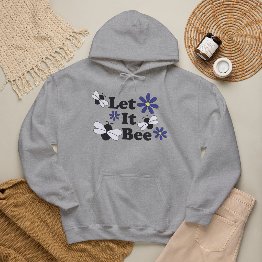 Let It Bee Graphic Design Hoodie – Cute Bees & Flowers