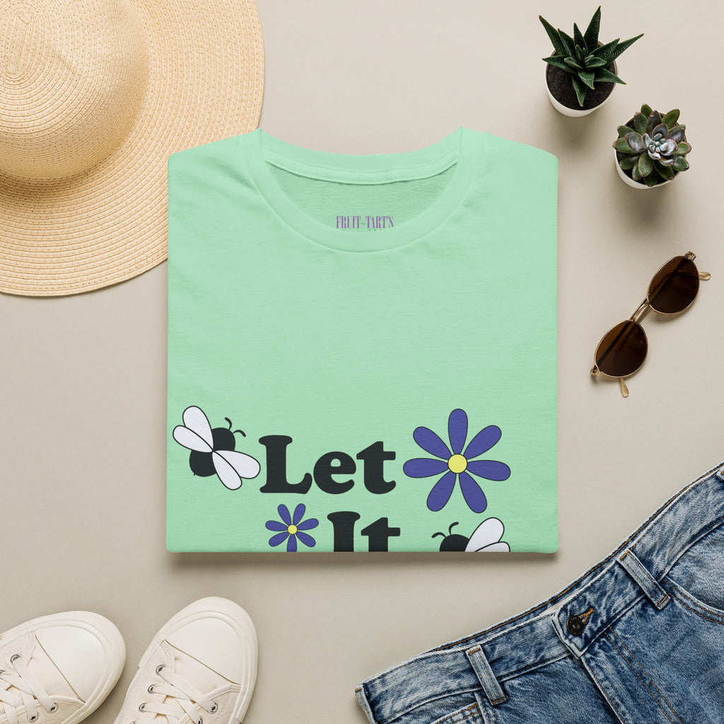 Let It Bee Graphic Design T-Shirt — Cute Bees & Flowers